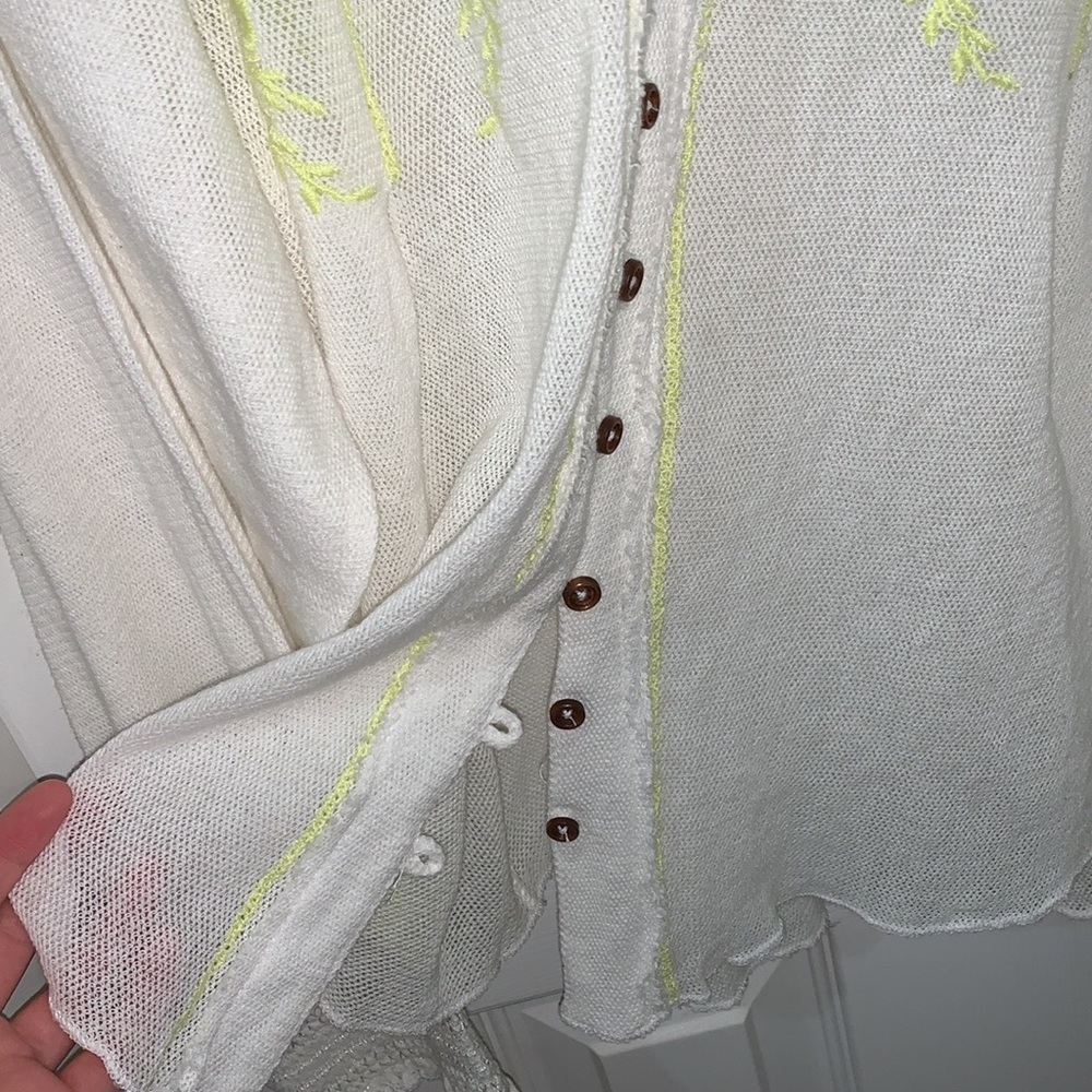 Free people ballon sleeve embroidered top - Picture 12 of 13